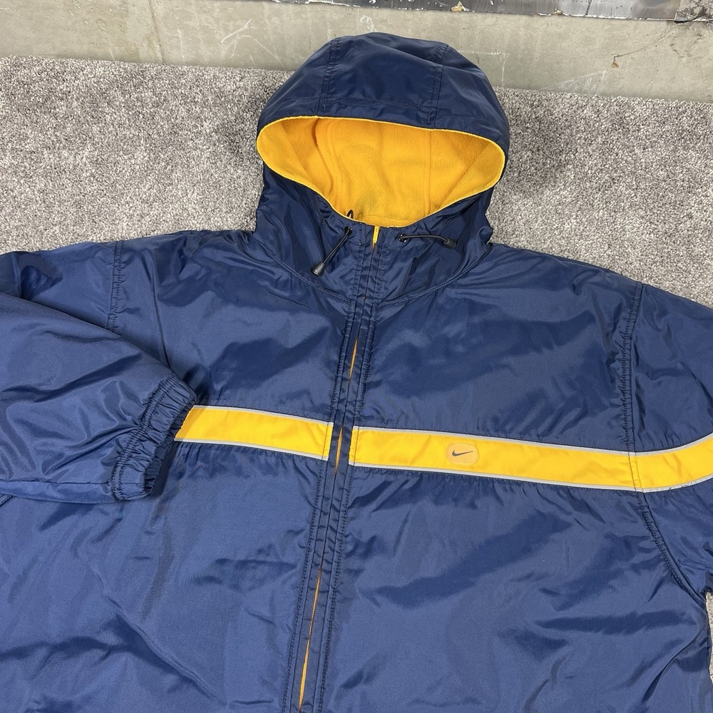 Vintage Nike Jacket Mens XL Reversible Windbreaker Fleece Y2K Nylon Gorpcore
